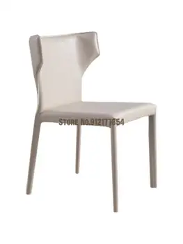 Обеденный стул из кожи с седлом в скандинавском стиле, Легкий Роскошный Современный Простой Домашний Итальянский Дизайнерский обеденный стул со спинкой