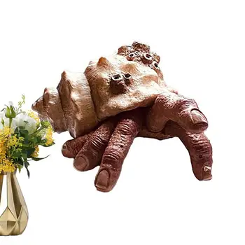 Скульптура Краба-отшельника на Хэллоуин, Ужасные Украшения из смолы на палец, Декоративный Творческий реквизит, художественное оформление.