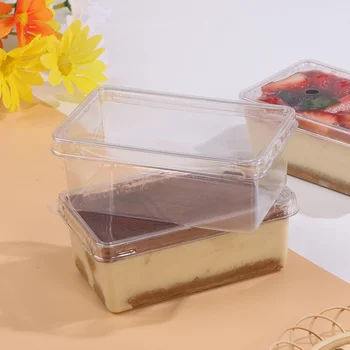 Прозрачная коробка Контейнеры для выпечки Держатель для упаковки Тирамису Принадлежности для выпечки Муссового торта