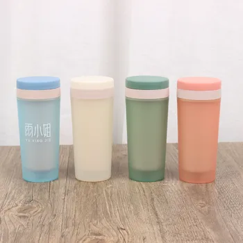 Пластиковый стаканчик, двухслойная прозрачная изолированная чашка для воды, чашка для ароматизации пшеницы, подарок с герметичной чашкой, герметичные бизнес-подарки
