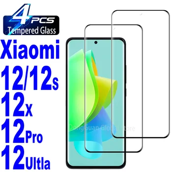 2/4 шт. изогнутого ультразвукового закаленного стекла с отпечатками пальцев для Xiaomi 12 12X 12S 12 13 Pro Ultra Screen Protector Стеклянная пленка