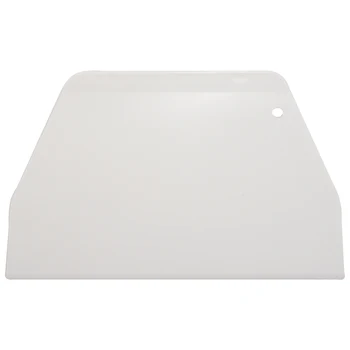 19 см x 12,5 см Плоская белая пластиковая подставка для украшения торта, инструмент для скребания теста