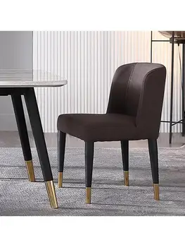 Обеденный стул из массива дерева в скандинавском стиле простой постмодернистский кафе ткань для отдыха мягкая сумка стул дизайнерский ресторан домашний стул