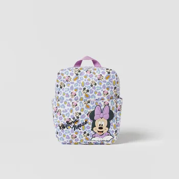 Новый детский рюкзак с Минни Маус из мультфильма Диснея 25X23X10 см, мини-школьный ранец для девочек и мальчиков, Милая сумка через плечо