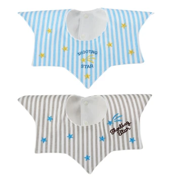 Мягкие и впитывающие детские нагрудники для мальчиков и девочек в форме звезды для новорожденных Burp Q81A