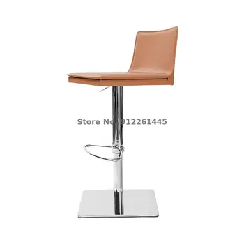 Современный простой подъемный барный стул из нержавеющей стали легкий роскошный бытовой высокий барный стул вращающийся стул табурет высокий табурет