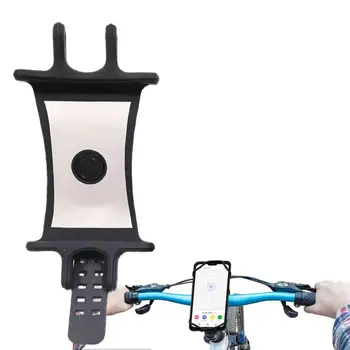 Крепление для велосипедного держателя телефона с вращением на 360 Градусов Держатель для мобильного телефона с высокой эластичностью Амортизации Универсальное крепление для телефона Велосипед