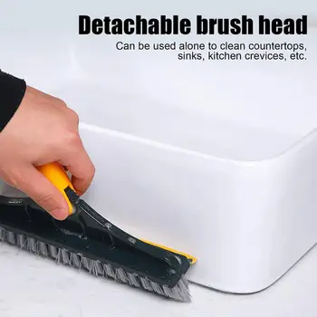 Щетка для мытья посуды с длинной ручкой, щетка для мытья пола, инструмент для чистки ванной Комнаты, Силиконовый скребок, инструмент для чистки плитки