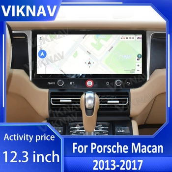 Автомагнитола Android Auto с сенсорным экраном HD LCD для Porsche Macan 2013-2017, мультимедийный видеоплеер с вертикальным экраном, GPS-навигация