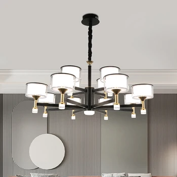 Китайская люстра для гостиной, скандинавские лампы для столовой, современные простые домашние атмосферные люстры для спальни, лампы