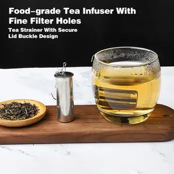 Заварочный чайник с крышкой, дизайн пряжки, простой в использовании заварочный чайник с отверстиями для фильтра тонкой очистки, надежная крышка для рассыпного чая из нержавеющей стали
