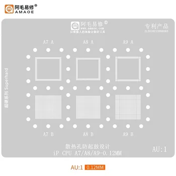 AU1 AU2 AMAOE CPU IC Chip BGA Трафарет Для Реболлинга Микросхем A7 A8 A9 A10 A11 A12 Nand Middle Leyer Chip Tin