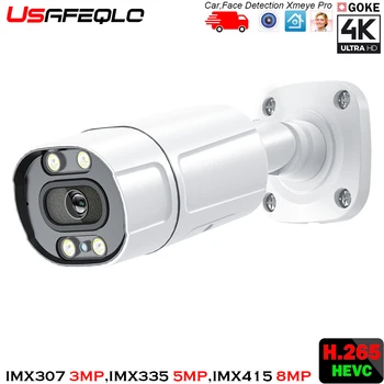 IP-Камера 4K 8MP IMX415 POE С Металлической Двойной Подсветкой, Встроенный микрофон SPK, Полноцветный ИК-Датчик Движения в помещении и на открытом воздухе, приложение Xmeye Pro