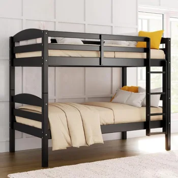 Двухъярусная кровать-трансформер Leighton Kids Twin-Over-Twin, черный