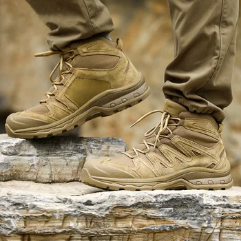 Мужские тактические ботинки Topfight ARCHON 4D среднего кроя, амортизирующие уличные альпинистские ботинки для пустыни, спортивная обувь на шнуровке