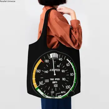 Сумки для покупок Aviation Instruments, холщовые сумки для женщин, продукты большой емкости, подарочная сумка для пилота самолета, авиатора, сумки для покупок, сумки
