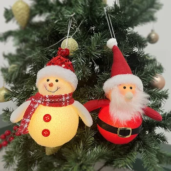 Рождественские Огни в виде Снеговика, Подвесные Веселые Рождественские Украшения для дома 2023 Navidad Kerst Natal Noel Xmas Tree Ornament Decor