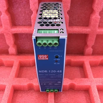 MEAN WELL NDR-120 импульсный источник питания от 220 В до 24 В направляющий 12 В 48 В DC DR Трансформатор EDR со стабилизированным напряжением