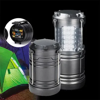 Портативный Походный фонарь 30LED Водонепроницаемая Лампа для палатки Наружный прожектор Аккумулятор 3 * AA Рабочие фонари на батарейках Походный фонарь