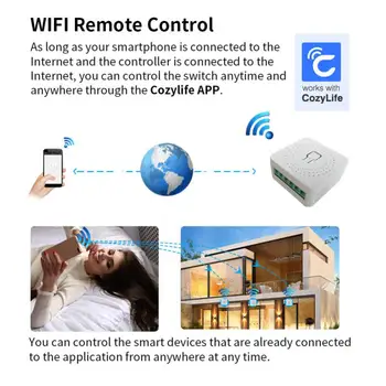Мини-Выключатель Diy Smart Home Cozylife И Homekit Wifi Пульт Дистанционного Управления Разъединитель Голосового Управления С Устройством Включения-выключения Siri