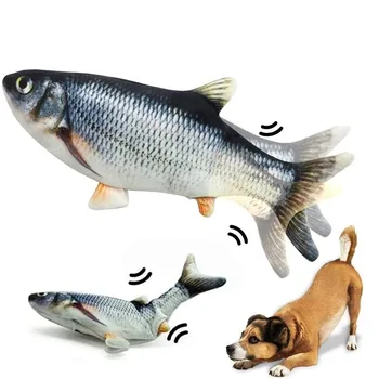Кошка Собака Игрушка Рыба USB Моделирование Рыбы Интерактивное Обучение Шлифовке Зубов Домашние Жевательные Игрушки Товары Для Домашних Животных Аксессуары Для Собак