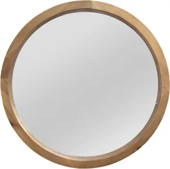 Зеркало для домашнего декора Maddie Wood Mirror, Светлое Натуральное дерево, 20,00 Ш X 2,25 Г X 20,00 В (S13562) Room decor Корпус зеркала без заднего хода mirr