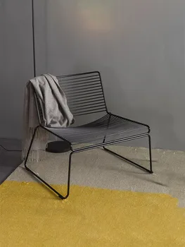 Nordic Ins Chair Легкий Роскошный Железный Современный обеденный стул Простой Открытый Балкон Домашний Ретро стол и стул для отдыха