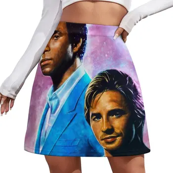 Мини-юбка MIami Vice - Crockett and Tubbs, женское летнее платье 2023, женская юбка, винтажная одежда 90-х, одежда