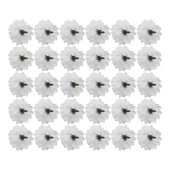 30 шт Гвоздик Ручной Работы Из искусственного Цветка Шелковые Сферические Головки Свадебный Декор Белый
