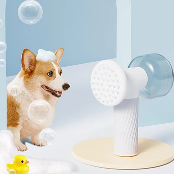 Электрическая машина для купания собак с пузырьками, щетка для купания домашних кошек, собак, Полностью Автоматическая машина для купания с пузырьками, Массажная щетка глубокой очистки