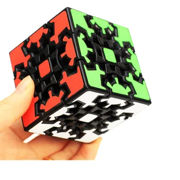 ZCUBE Gear 3x3 Magic Cube Белый/черный/светящийся синим Обучающие игрушки-головоломки Magic Cubes для детей