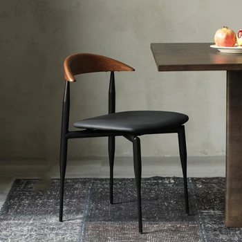 Столовые стулья для туалетных столиков с простыми дизайнерскими спинками, Обеденные стулья Home Nordic Single Muebles Hogar Salon Furniture B1