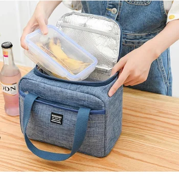 Переносная сумка для ланча, новый термоизолированный ланч-бокс, сумка-холодильник, сумка-бенто, контейнер для ужина, сумки для хранения школьных продуктов.