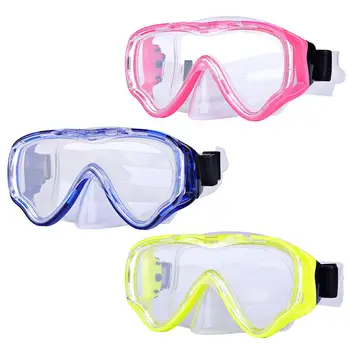 Детская маска для дайвинга, маска для подводного плавания с маской и трубкой, Противотуманные очки для плавания с защитой от протечек, водонепроницаемая маска из закаленного стекла для детей