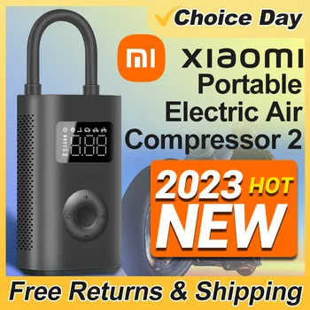 2023 НОВЫЙ Оригинальный Xiaomi Air Pump 2 150PSI Speed Mijia Электрический Воздушный Компрессор для Автомобиля Мотоцикла Type-C LED Мультитул