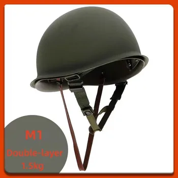Высококачественный шлем M1, Двухслойный стальной Шлем, Черный, зеленый, Серый, тактический шлем, Военный спецназ, Защитное снаряжение
