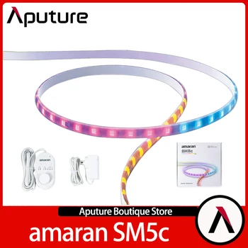 Aputure Amaran SM5c Smart RGB Полноцветная Пиксельная Светодиодная лента 20 Вт 3200-6500K со Встроенным Микрофоном для Настройки Домашней Студии