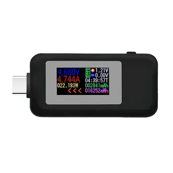 Цветной дисплей KWS-1902C Type-C, USB-тестер, измеритель тока, детектор заряда мобильного аккумулятора