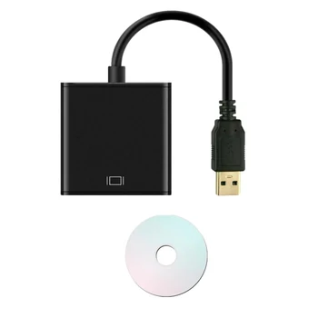 Адаптер USB-HDMI HD 1080P Конвертер, совместимый с USB 3.0-HDMI, внешний USB-адаптер, кабель видеоадаптера для настольного ПК для ноутбука