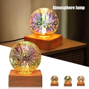 Красочная волшебная лампа 3D хрустальный шар ночник Волшебный хрустальный шар