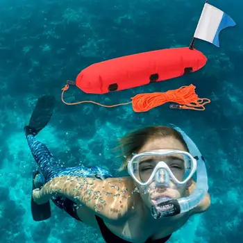 Безопасный надувной флаг для подводной охоты с плавающим буем для подводного плавания