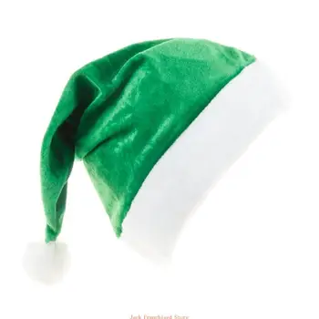 Рождественская праздничная кепка, кепка Санта-Клауса, зеленый головной убор, рождественский реквизит для косплея