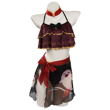 Костюм для косплея Genshin Impact HUTAO, купальники, карнавальный костюм на Хэллоуин